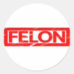 Felon Stamp Classic Round Sticker