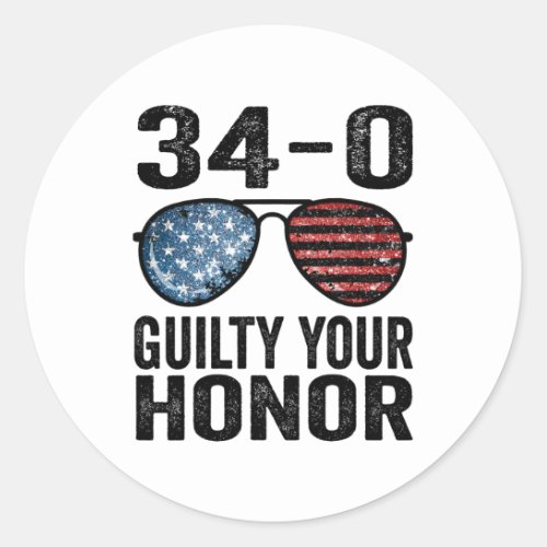   Felony Counts Anti_trump Political Statement  Classic Round Sticker