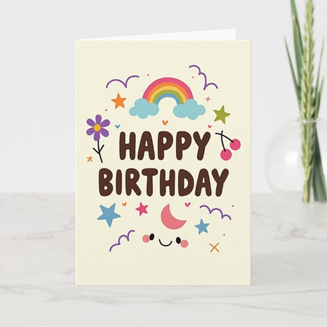 Felt Art Birthday Card (Front)