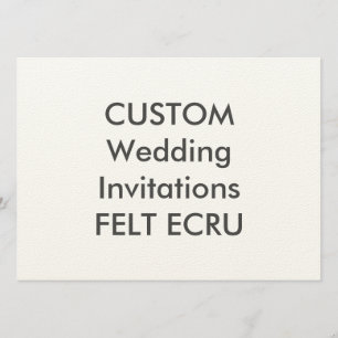FELT ECRU 110lb 7.5" x 5.5" Wedding Invitations