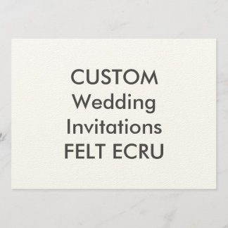 FELT ECRU 110lb 7.5" x 5.5" Wedding Invitations