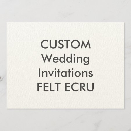 Felt Ecru 110lb 7.5" X 5.5" Wedding Invitations