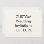 Felt Ecru 110lb 7.5&quot; X 5.5&quot; Wedding Invitations at Zazzle
