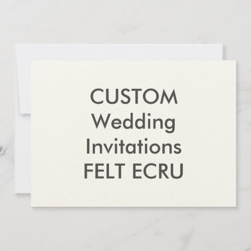 FELT ECRU 110lb 7 x 5 Wedding Invitations