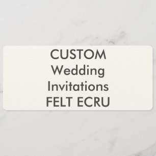 FELT ECRU 110lb 9.25" x 4" Wedding Invitations