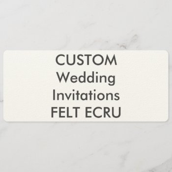 Felt Ecru 110lb 9.25" X 4" Wedding Invitations by PersonaliseMyWedding at Zazzle