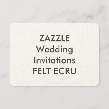Felt Ecru 5” X 3.5" Wedding Invitations by TheWeddingCollection at Zazzle