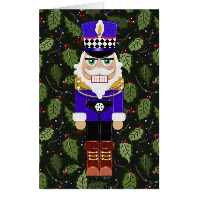 Felt Look Nutcracker Soldier Merry Christmas