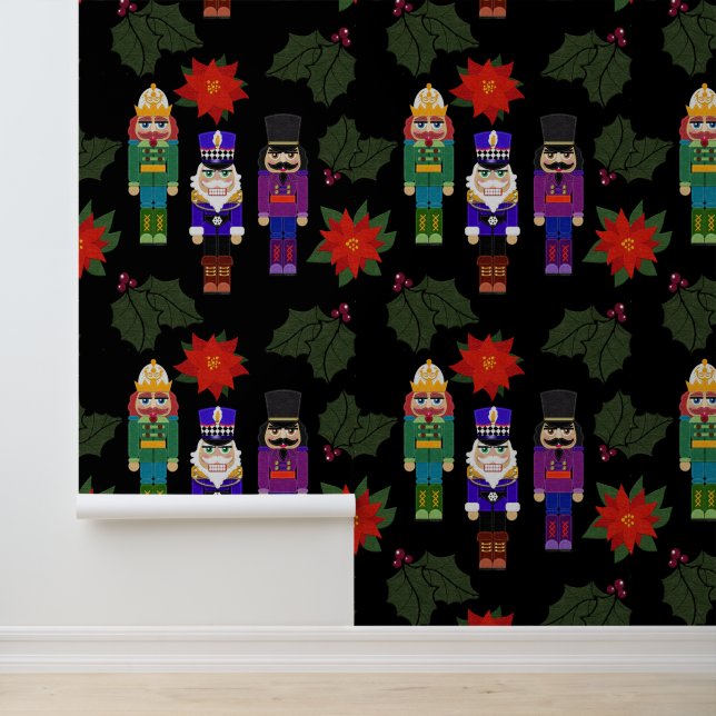 Felt Look Nutcrackers Soldiers Beautiful Wallpaper (Application)
