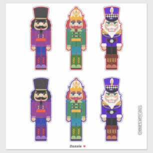 Felt Look Nutcrackers Soldiers Christmas Cheer Sticker
