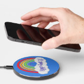 Felt Look Rainbow Keep Smiling Cute Wireless Charger (Hand)