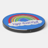 Felt Look Rainbow Keep Smiling Cute Wireless Charger (Front 2)