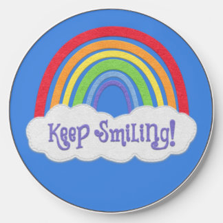 Felt Look Rainbow Keep Smiling Cute Wireless Charger