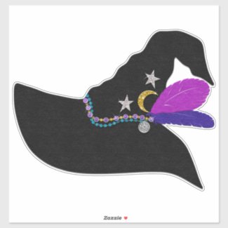 Felt Look Witch Hat With Pentagram Charm