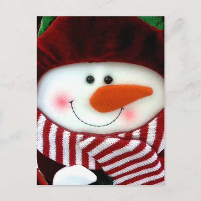 Felt Snowman Holiday Postcard (Front)