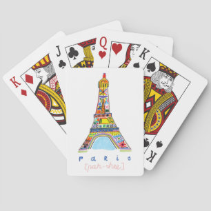 Felt Tip Drawing of Paris Poker Cards