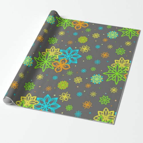 Felt Tip Flowers _ Emmy Pattern Wrapping Paper