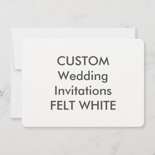 FELT WHITE 110lb 625 x 45 Wedding Invitations