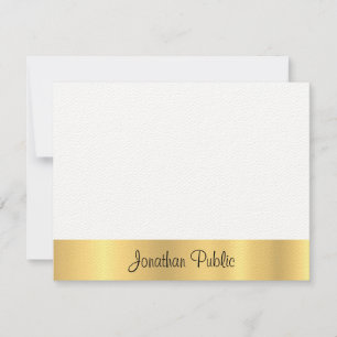 Felt White Modern Chic Gold Hand Script Template