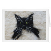 Felted Tuxedo Cat (Front Horizontal)
