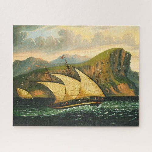 Felucca off Gibraltar by Thomas Chambers Jigsaw Puzzle