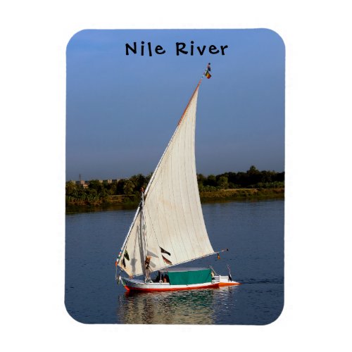 Felucca sailing along the Nile _ Aswan Egypt Magnet