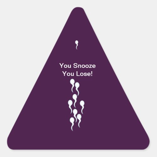 Fem gems_You Snooze You Lose Triangle Sticker