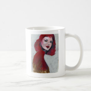 Fem Portrait - Red Coffee Mug