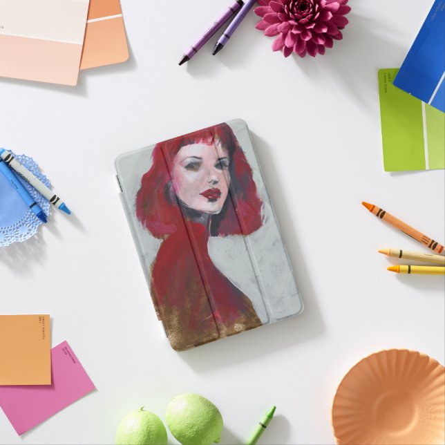 Fem Portrait - Red iPad Mini Cover (In Situ)