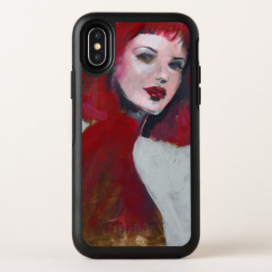 Fem Portrait - Red OtterBox Symmetry iPhone X Case