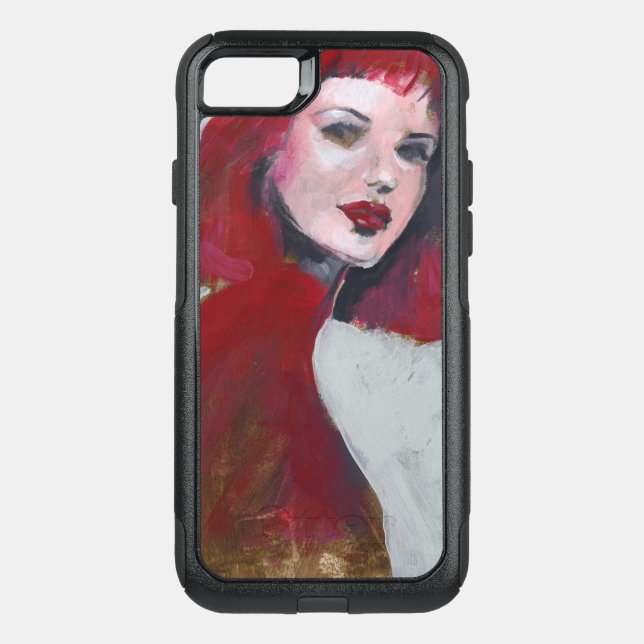 Fem Portrait - Red Otterbox iPhone Case (Back)