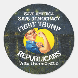 FEMA TSA TRUMP FW EPA REPUBLICAN PARTY PRICE COST CLASSIC ROUND STICKER