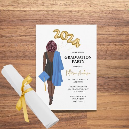 Female 2024 Graduation Party Invitation