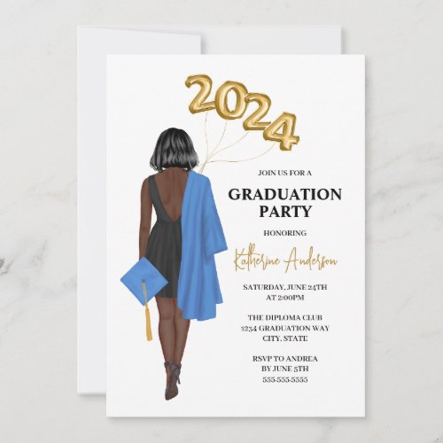 Female 2024 Graduation Party Invitation