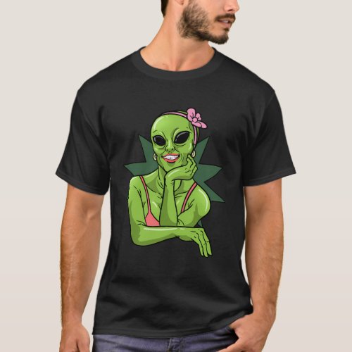 Female Alien Ufo T_Shirt