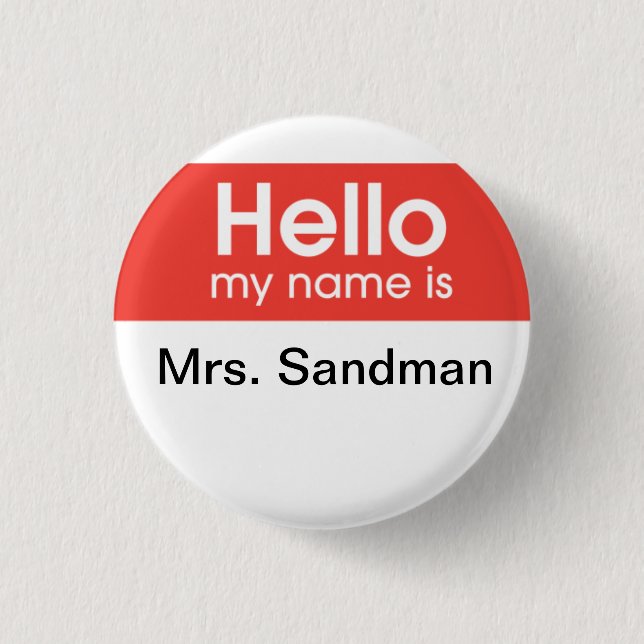 female anesthesia pinback button (Front)