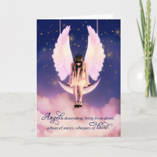 Female Angel Christian Sympathy with Scripture Card