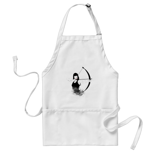 Female Archer Adult Apron (Front)