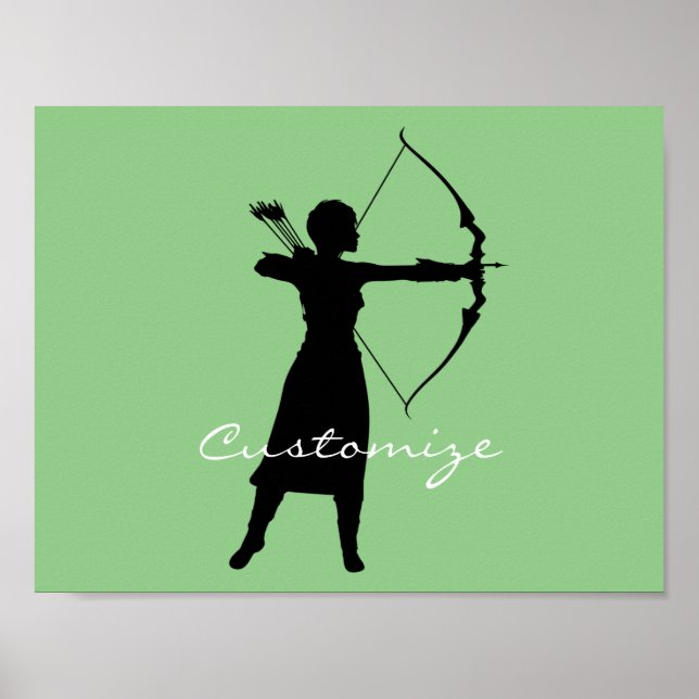 Female Archer Silhouette Thunder_Cove Poster (Front)