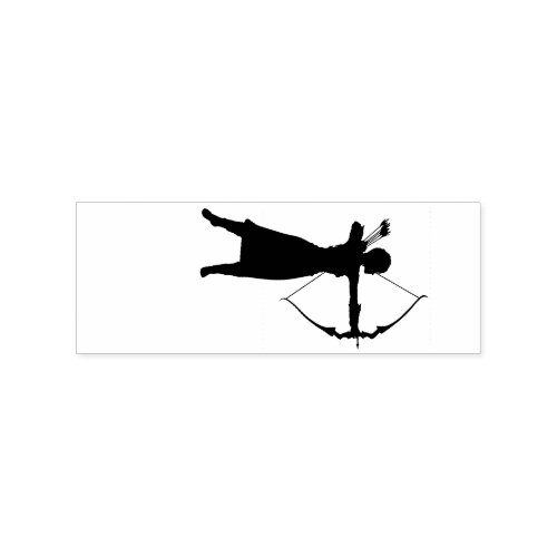 Female Archer Silhouette Thunder_Cove Rubber Stamp