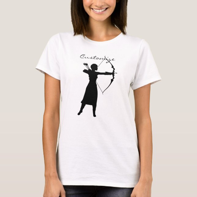 Female Archer Silhouette Thunder_Cove T-Shirt (Front)