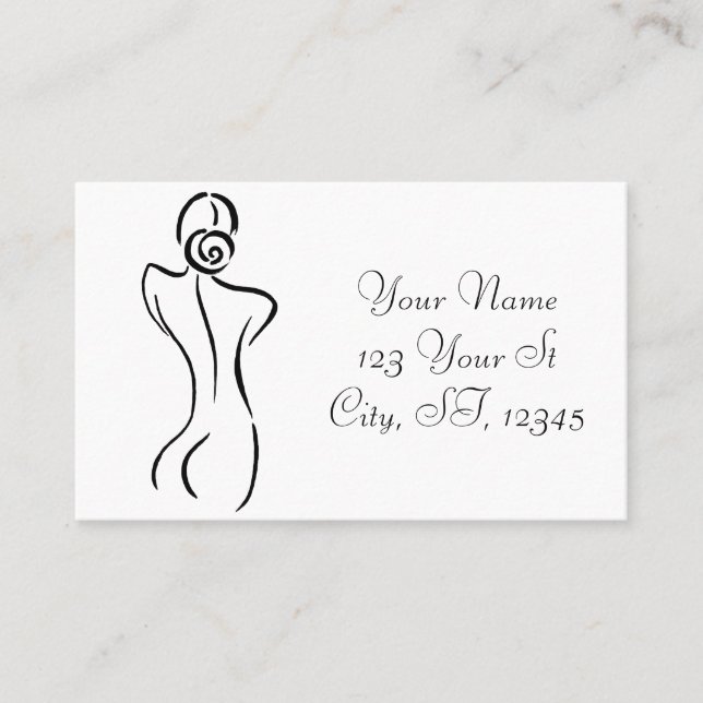 Female Art Illustration Thunder_Cove Business Card (Front)