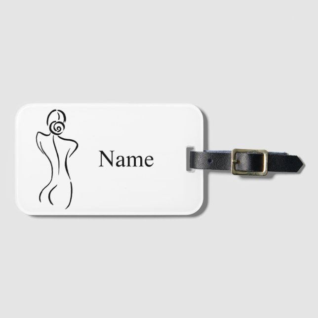 Female Art Illustration Thunder_Cove Luggage Tag (Front Horizontal)