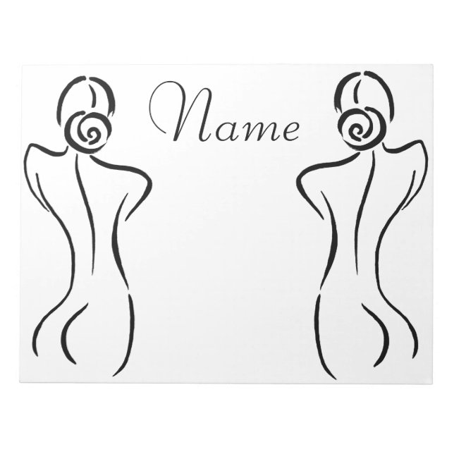 Female Art Illustration Thunder_Cove Notepad (Front)