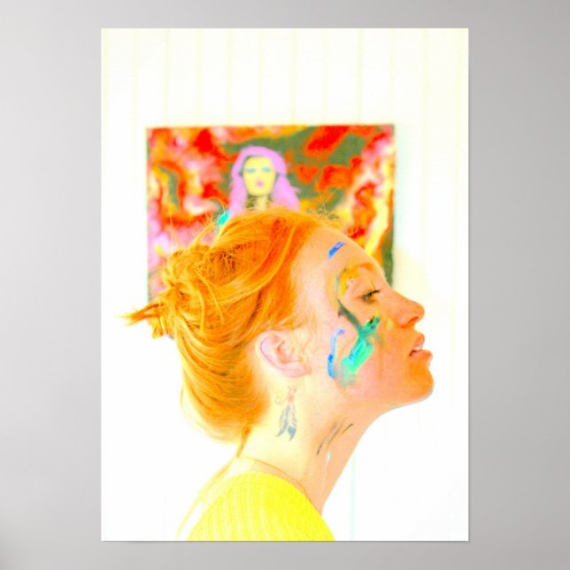 Female artist posing poster (Front)