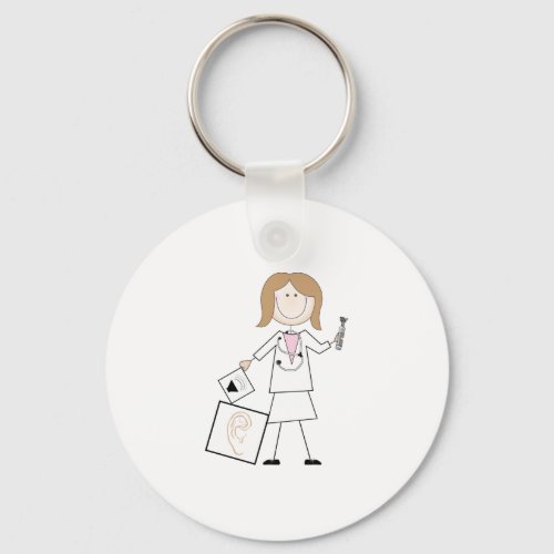 Female Audiologist Keychain