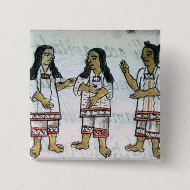 Female Aztec costumes Pinback Button (Front)