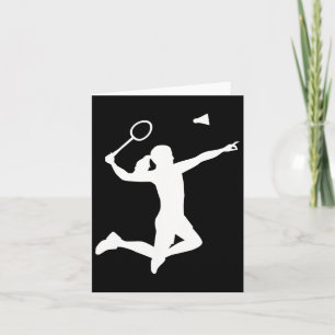 Female Badminton Player Card