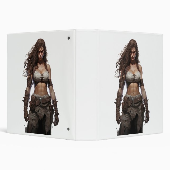Female Barbarian 3 Ring Binder (Background)