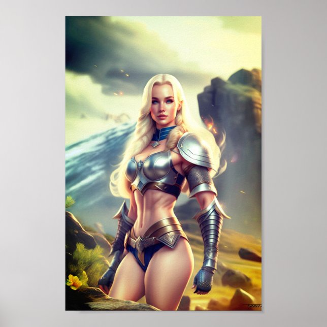 Female Barbarian Fantasy Poster (Front)